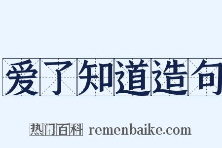 爱了知道造句是什么意思的图片